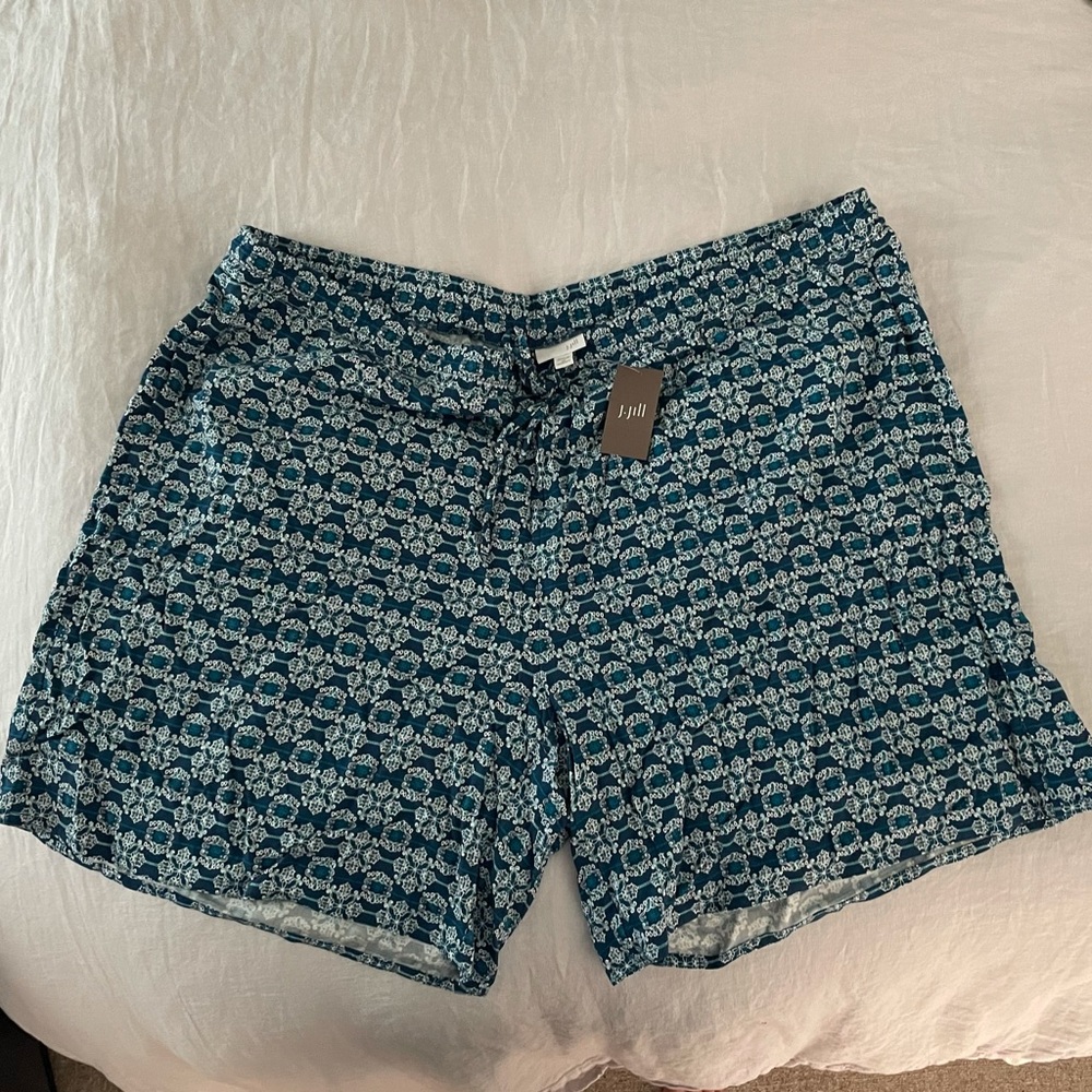 J. Jill Blue Floral Print Women’s Shorts